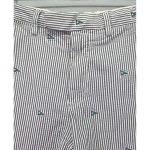 Vintage Polo Ralph Lauren Seersucker Shorts Mens 30 Embroidered Flag Allover‎
